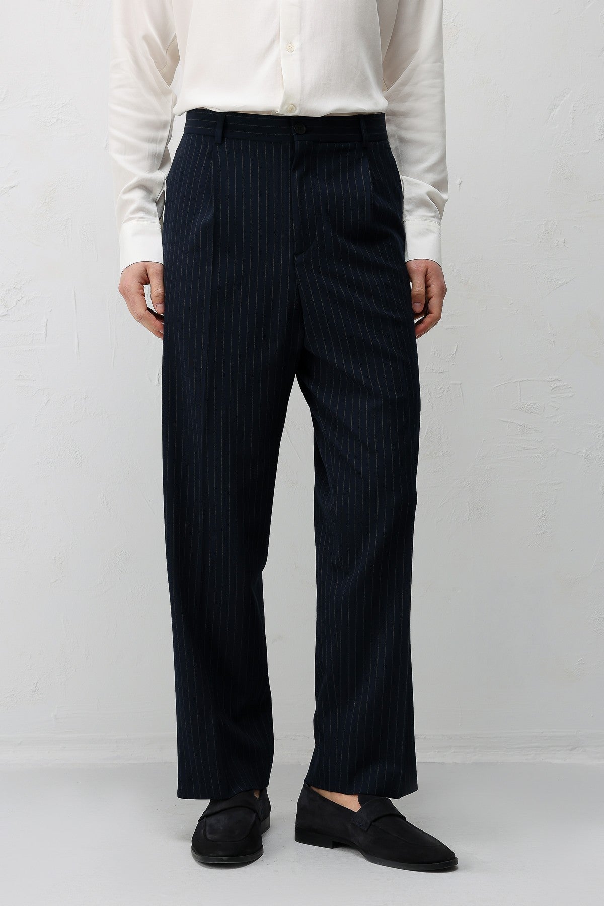 Relaxed-Fit Striped Men's Suit
