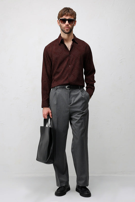 Antioch Men's Shirt with Modal Blend and Textured Fabric