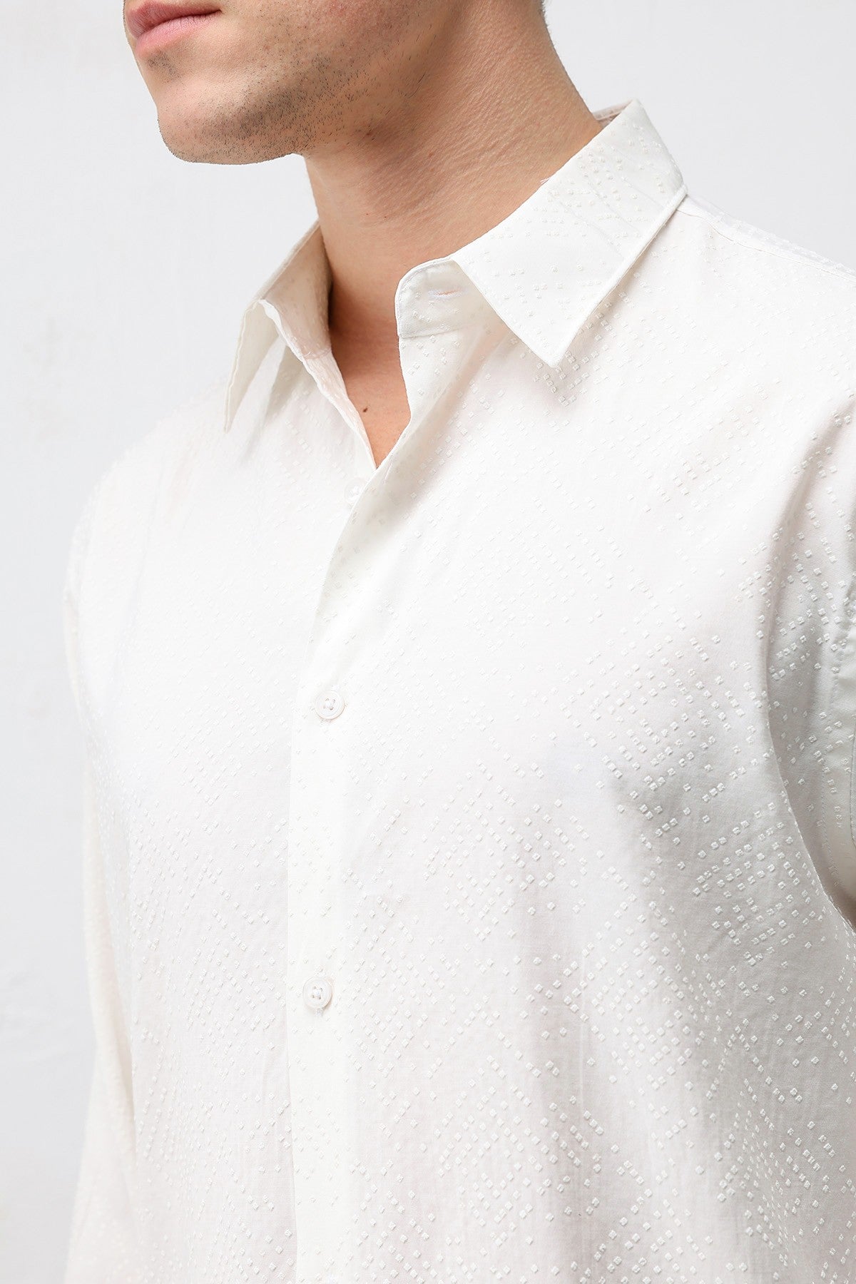 Antioch Men's Shirt with Modal Blend and Textured Fabric