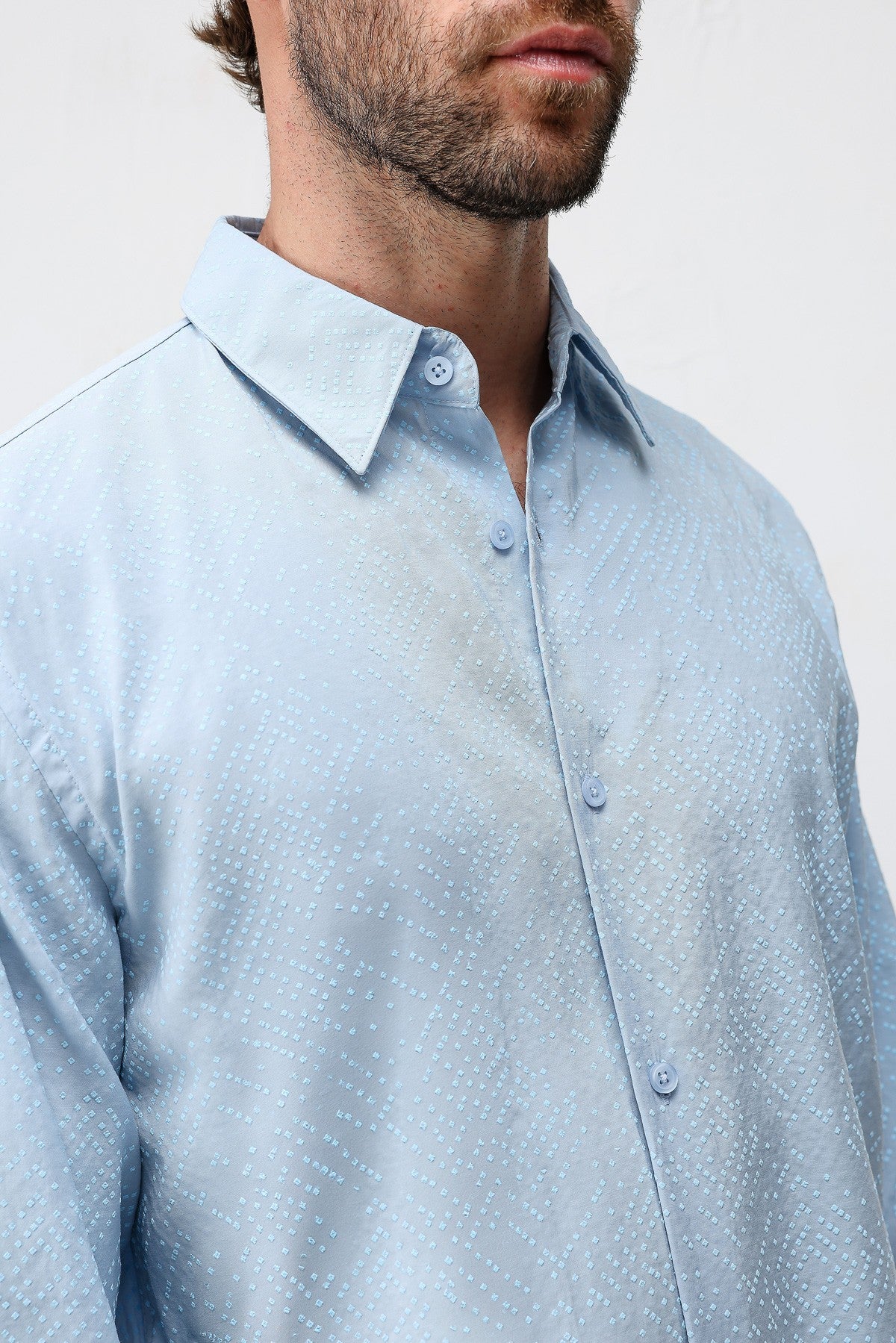Antioch Men's Shirt with Modal Blend and Textured Fabric