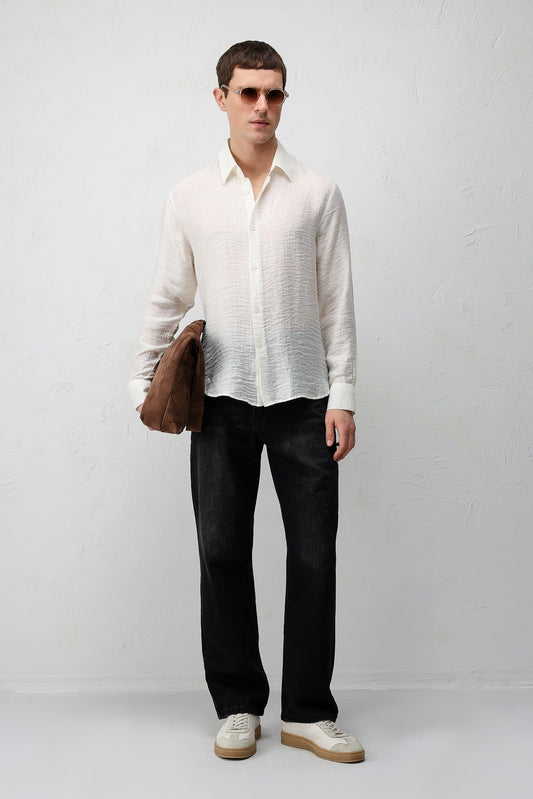 Antioch Crinkled Relax Fit Men's Shirt