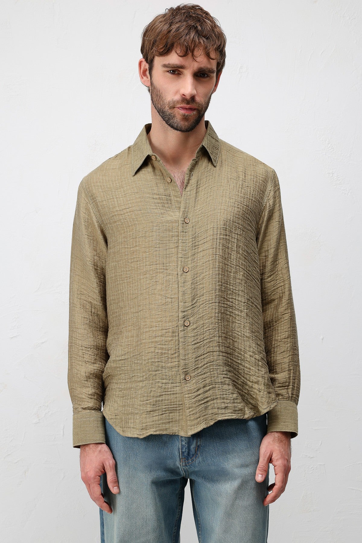 Antioch Crinkled Relax Fit Men's Shirt