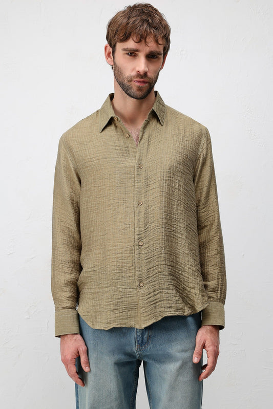 Antioch Crinkled Relax Fit Men's Shirt