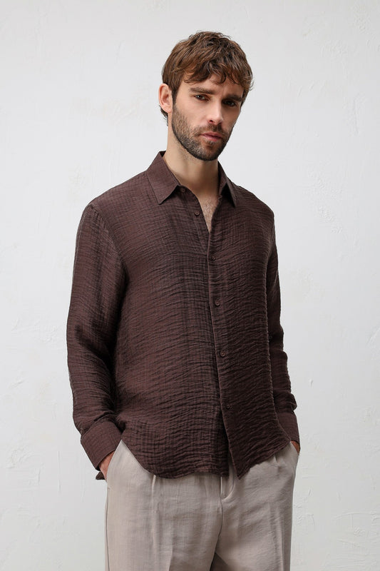 Antioch Crinkled Relax Fit Men's Shirt