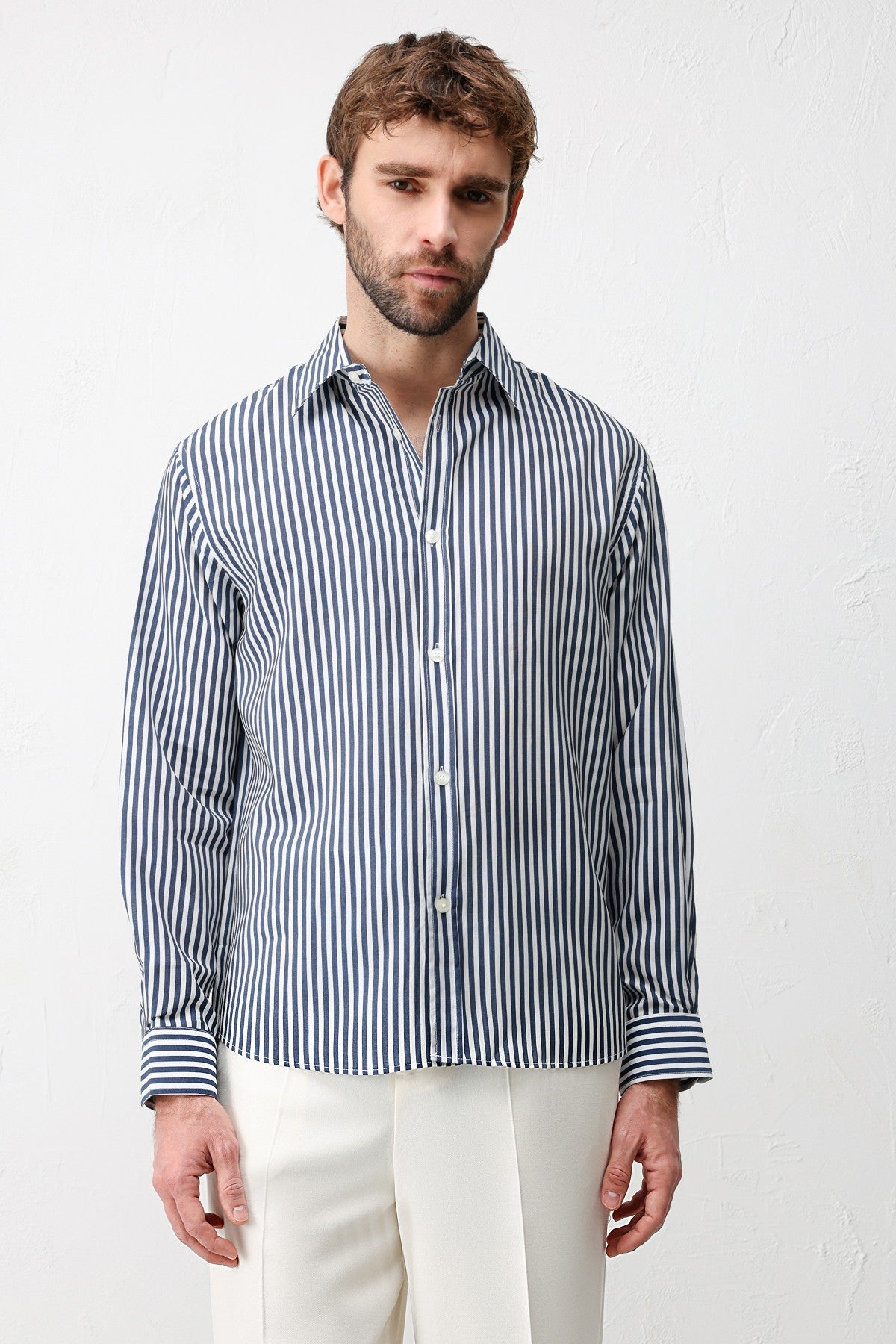 Antioch Lyocell-Blend Relaxed-Fit Striped Men's Shirt