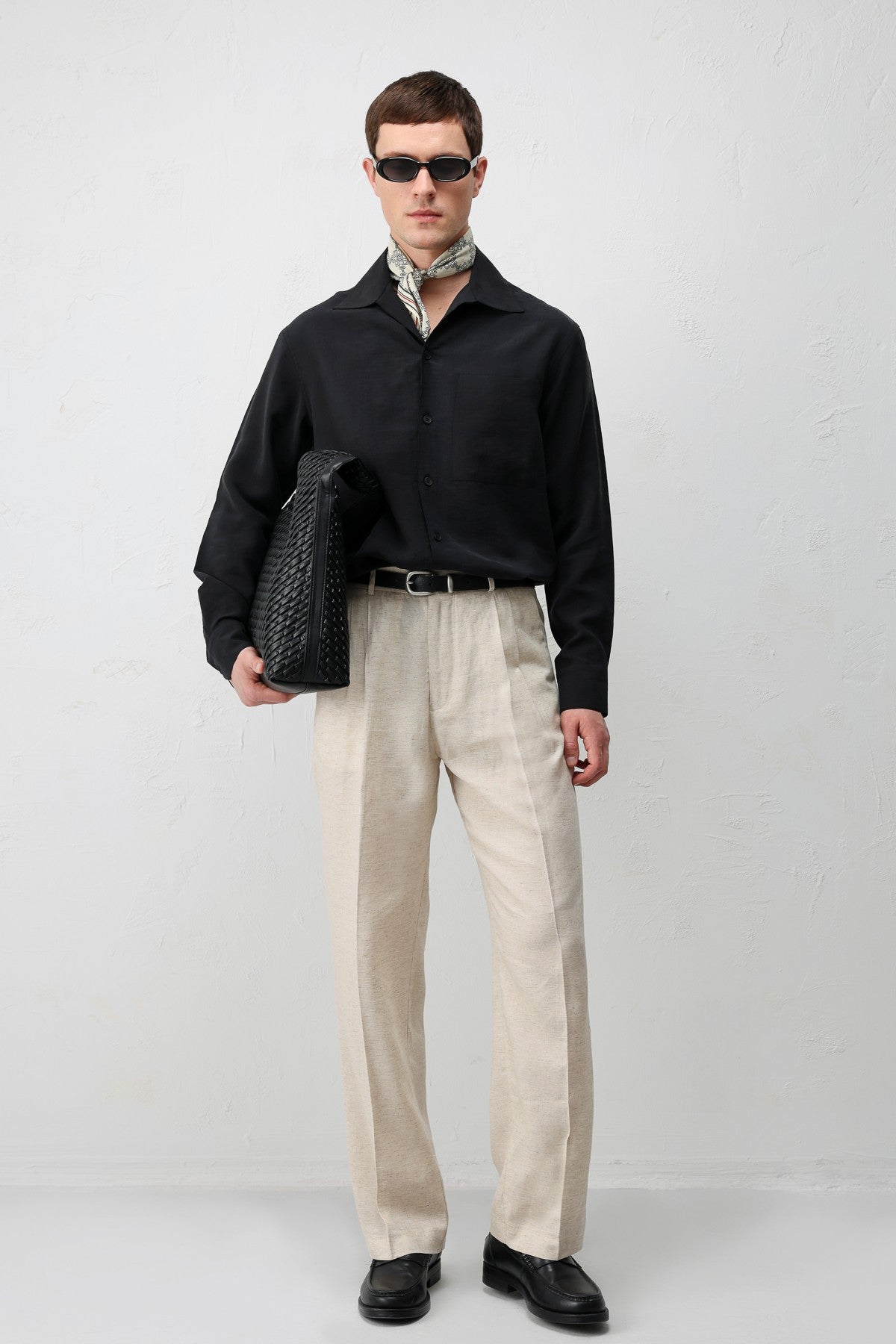 Antioch Men's Shirt with a Wide Collar in a Lyocell Blend