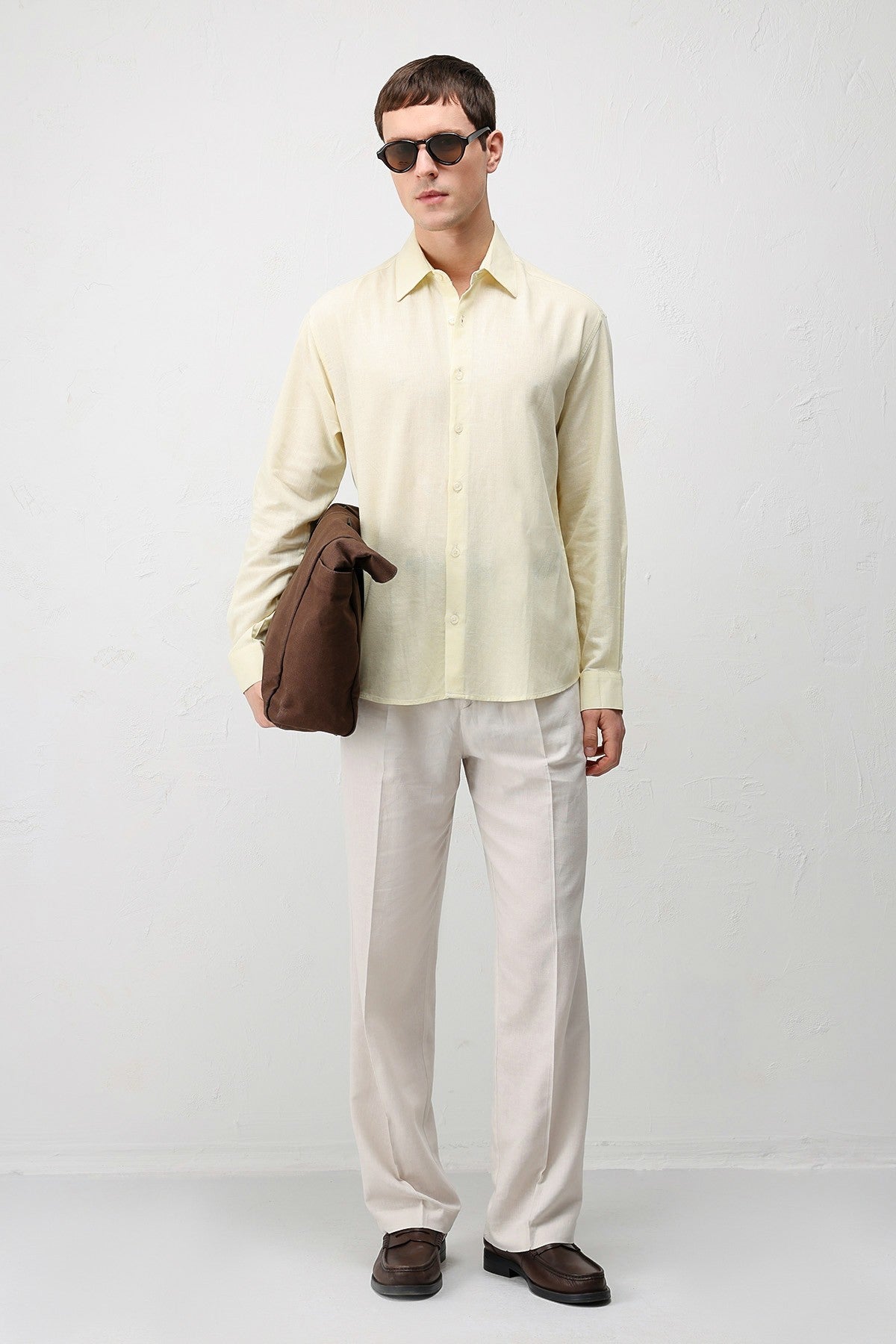 Men's Relaxed-Fit Shirt with Linen Blend
