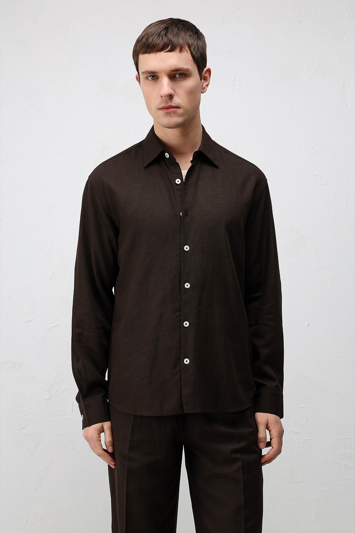 Men's Relaxed-Fit Shirt with Linen Blend