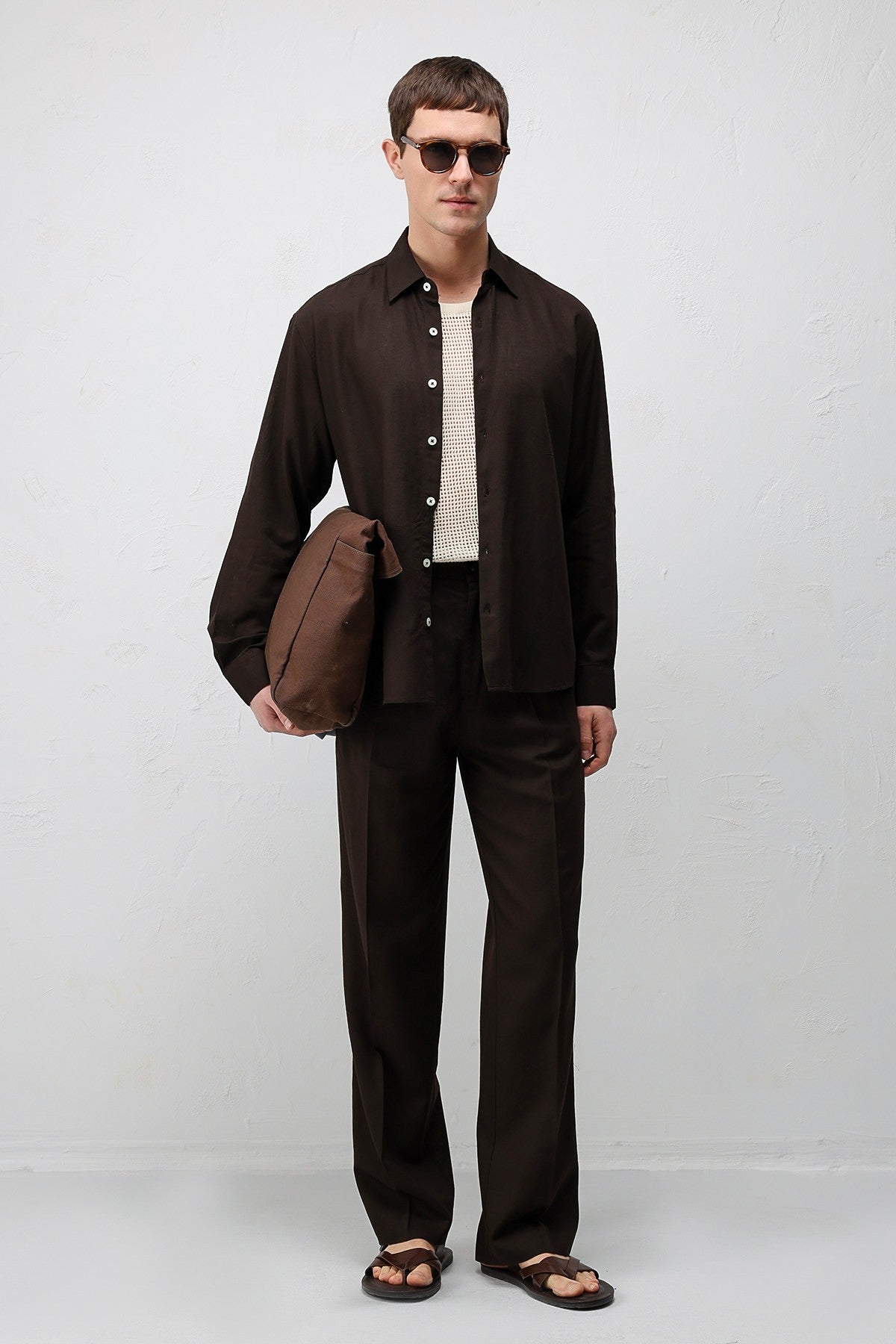 Men's Relaxed-Fit Shirt with Linen Blend