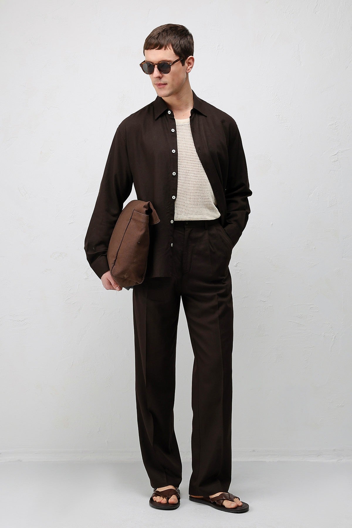 Men's Relaxed-Fit Shirt with Linen Blend