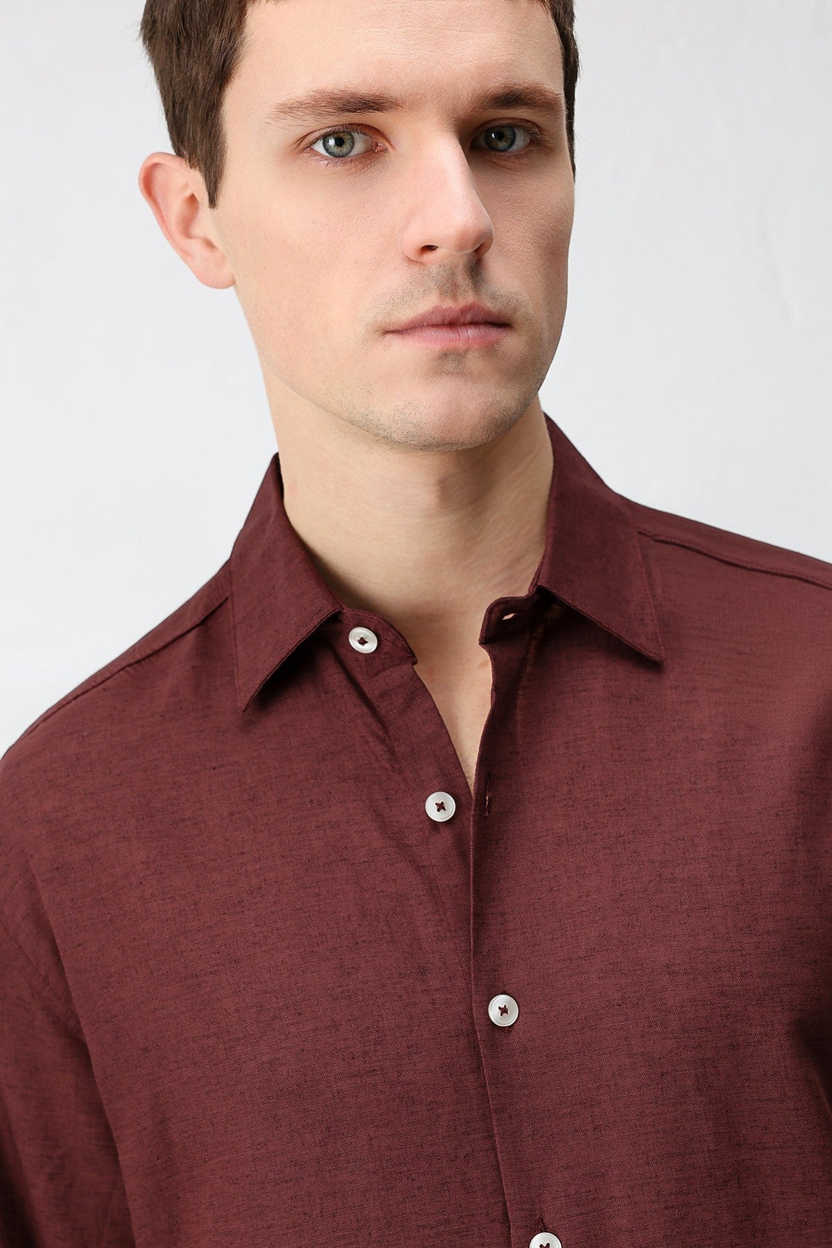 Men's Relaxed-Fit Shirt with Linen Blend