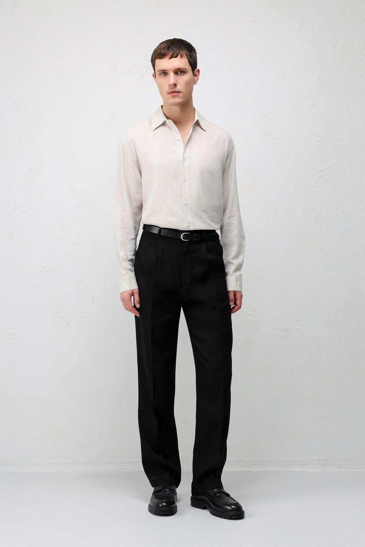 Men's Relaxed-Fit Shirt with Linen Blend