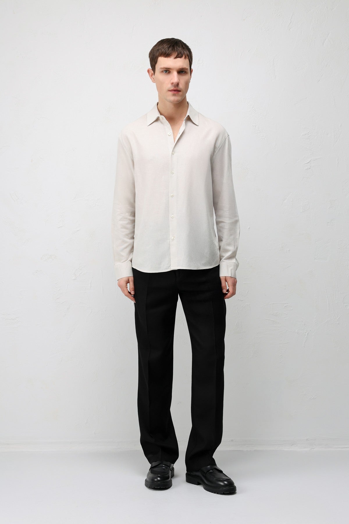 Men's Relaxed-Fit Shirt with Linen Blend