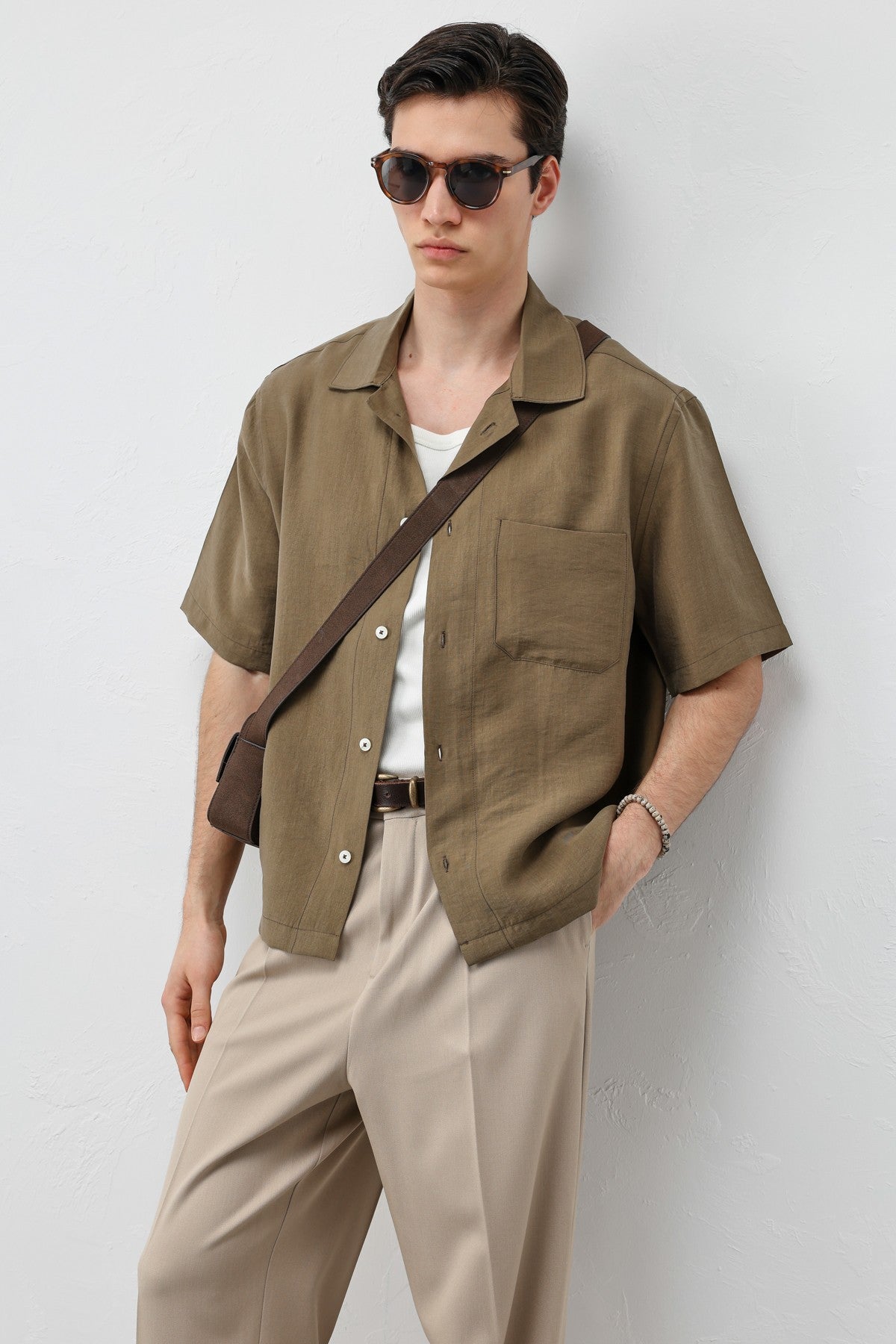Antioch Lyocell-Blend Short-Sleeve Men's Shirt