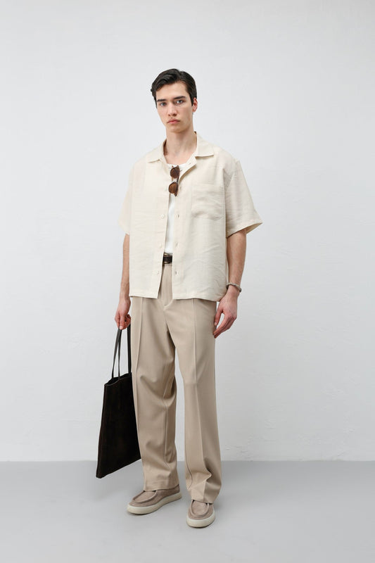 Antioch Lyocell-Blend Short-Sleeve Men's Shirt