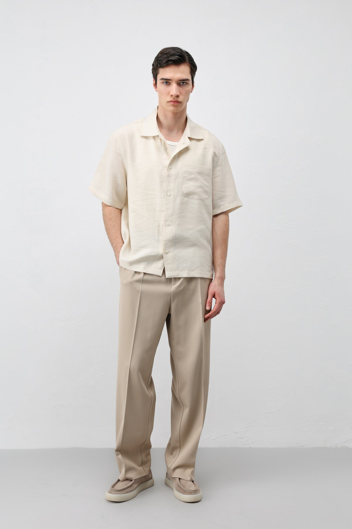 Antioch Lyocell-Blend Short-Sleeve Men's Shirt