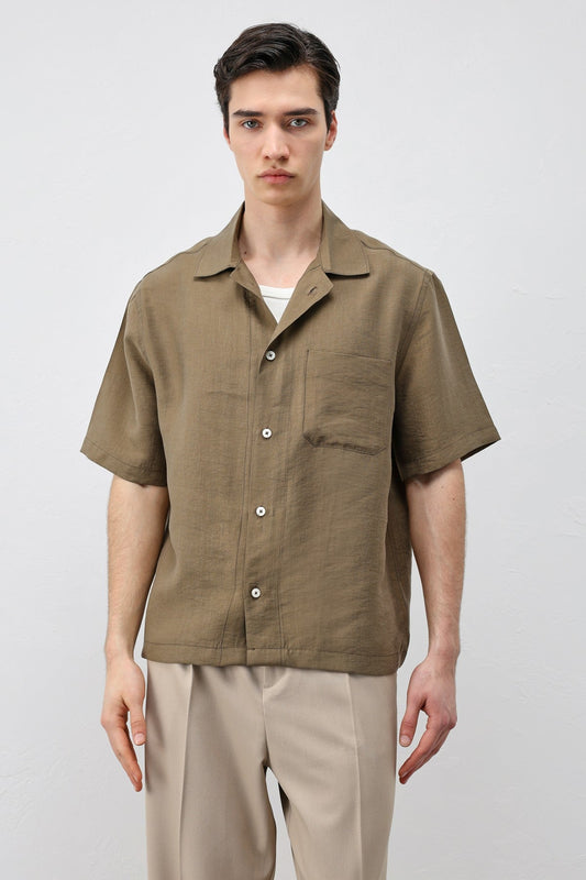 Antioch Lyocell-Blend Short-Sleeve Men's Shirt