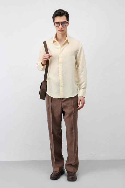 Antioch Men's Striped Shirt with Modal Blend