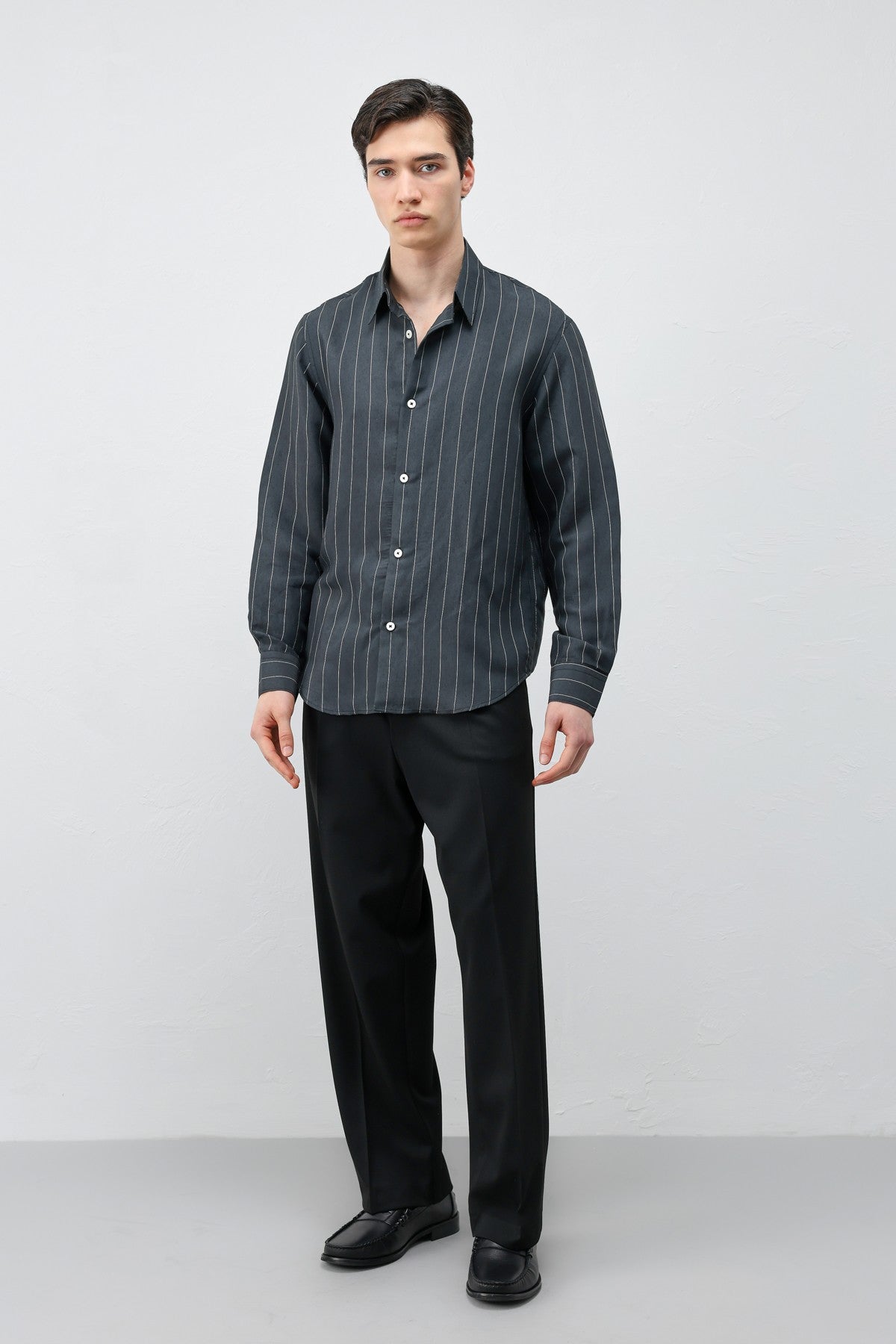 Antioch Men's Striped Shirt with Modal Blend