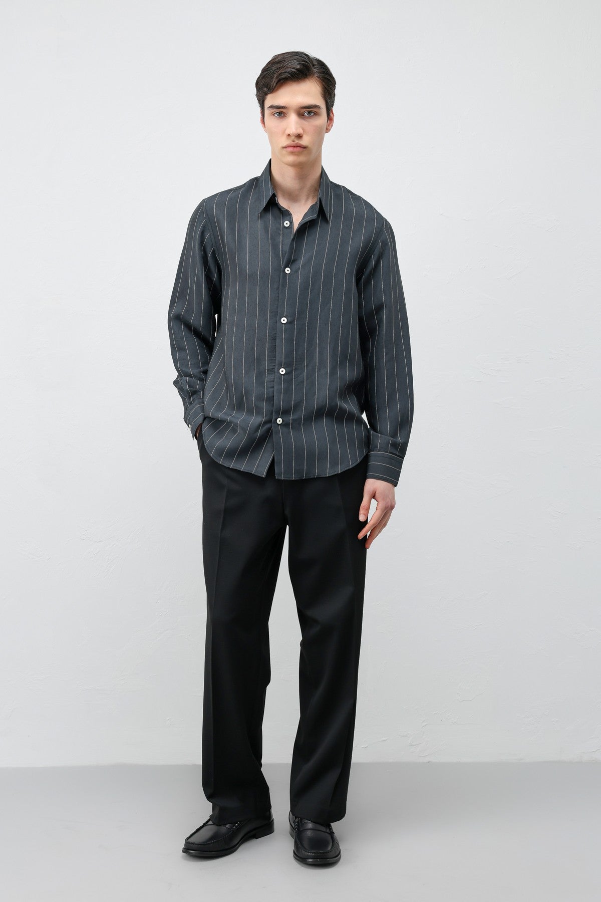 Antioch Men's Striped Shirt with Modal Blend