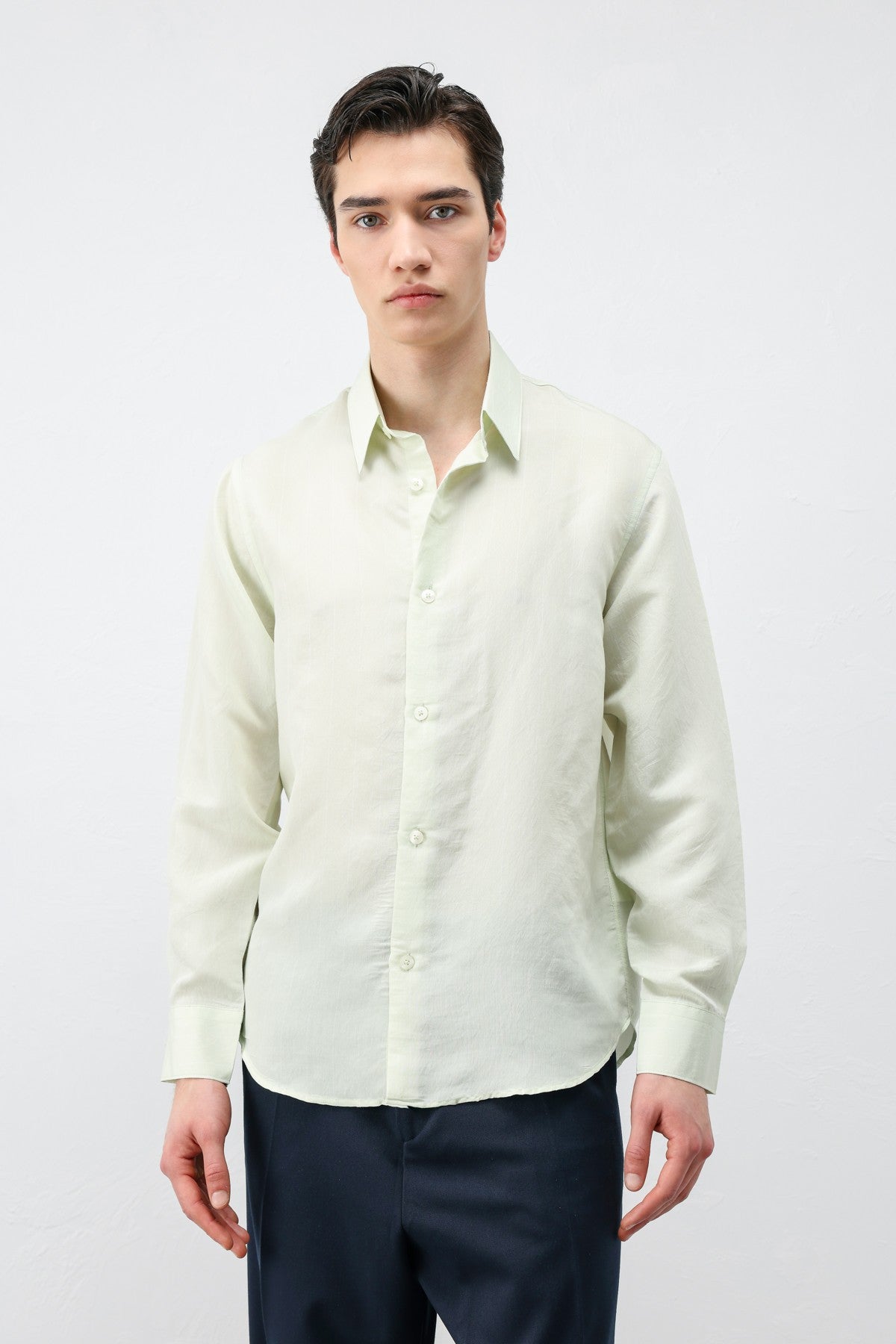 Men's Striped Shirt with Modal Blend