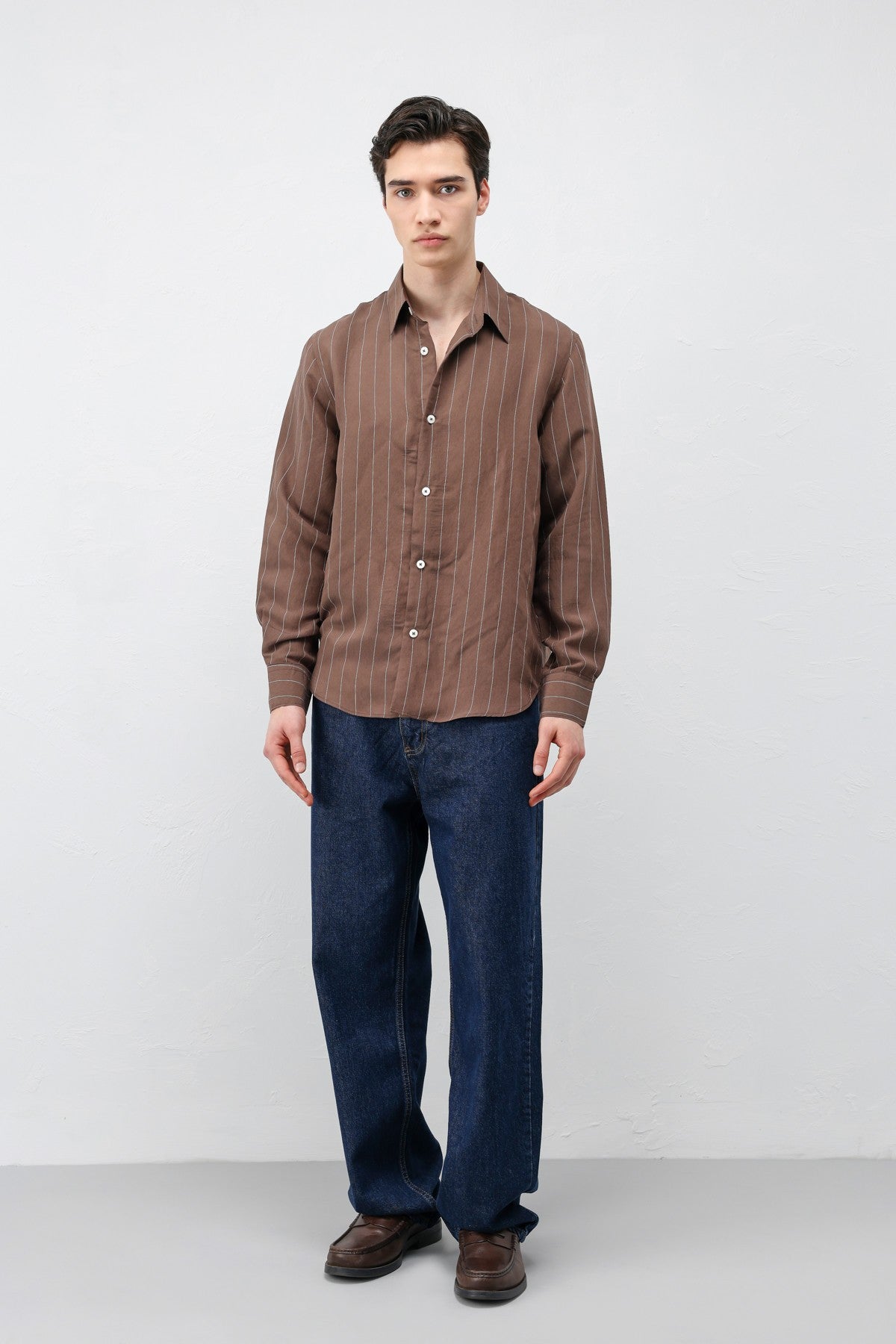 Antioch Men's Striped Shirt with Modal Blend
