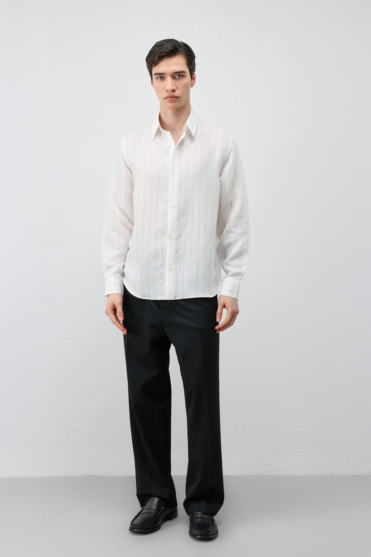 Antioch Men's Striped Shirt with Modal Blend