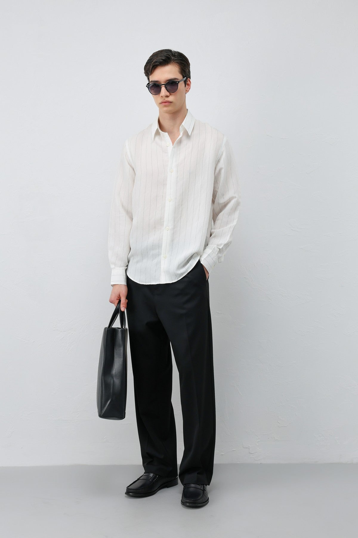 Antioch Men's Striped Shirt with Modal Blend