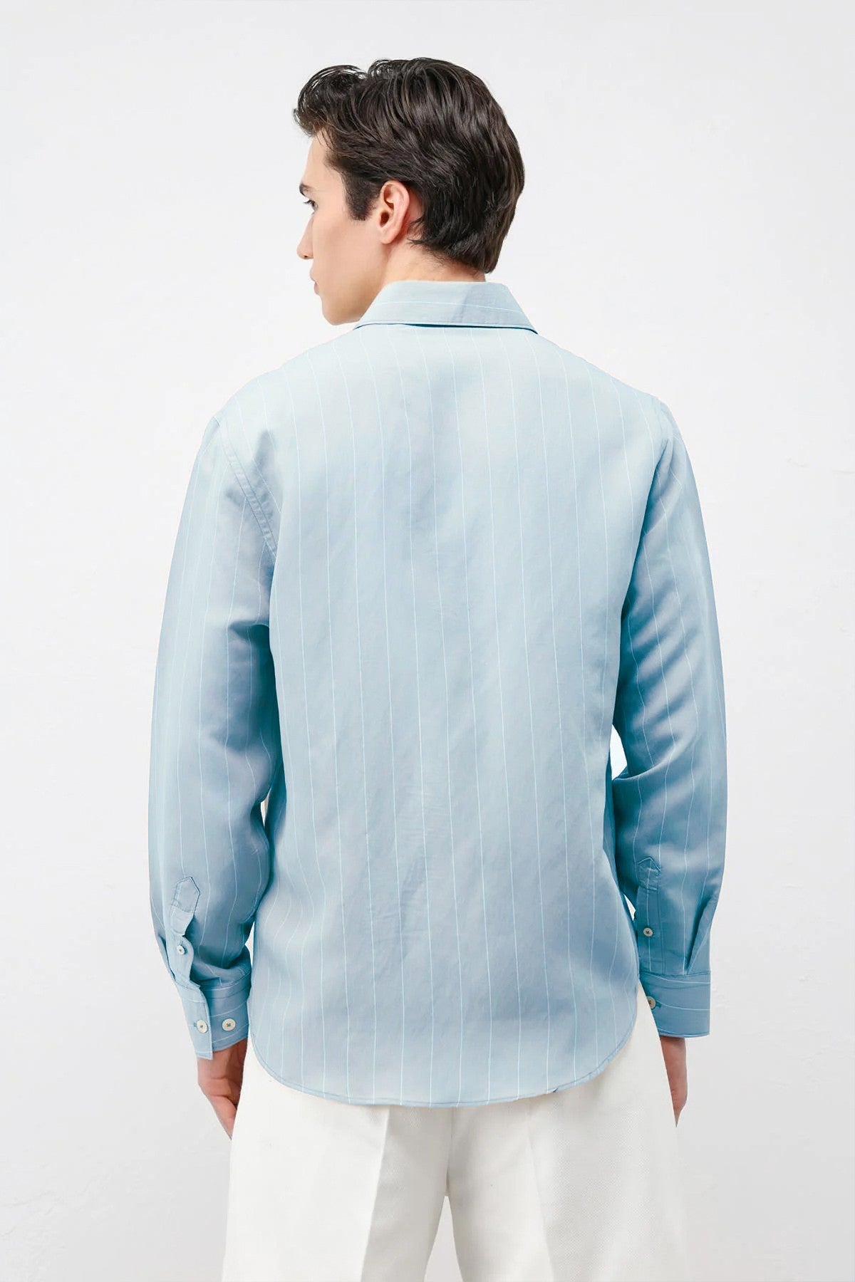 Antioch Men's Striped Shirt with Modal Blend