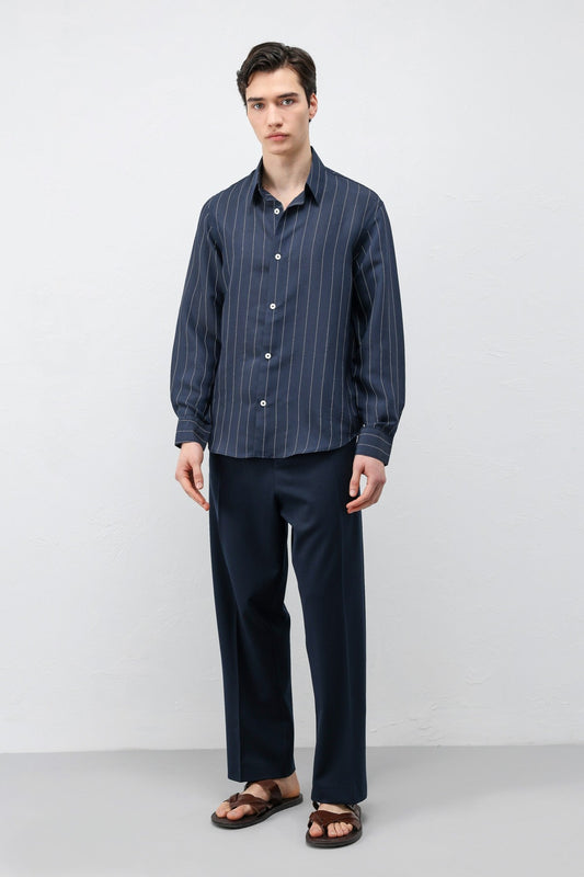 Men's Striped Shirt with Modal Blend