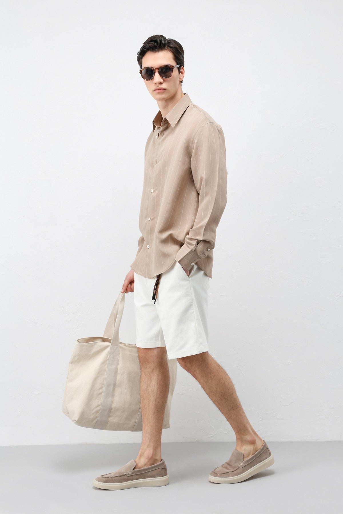 Antioch Men's Striped Shirt with Modal Blend