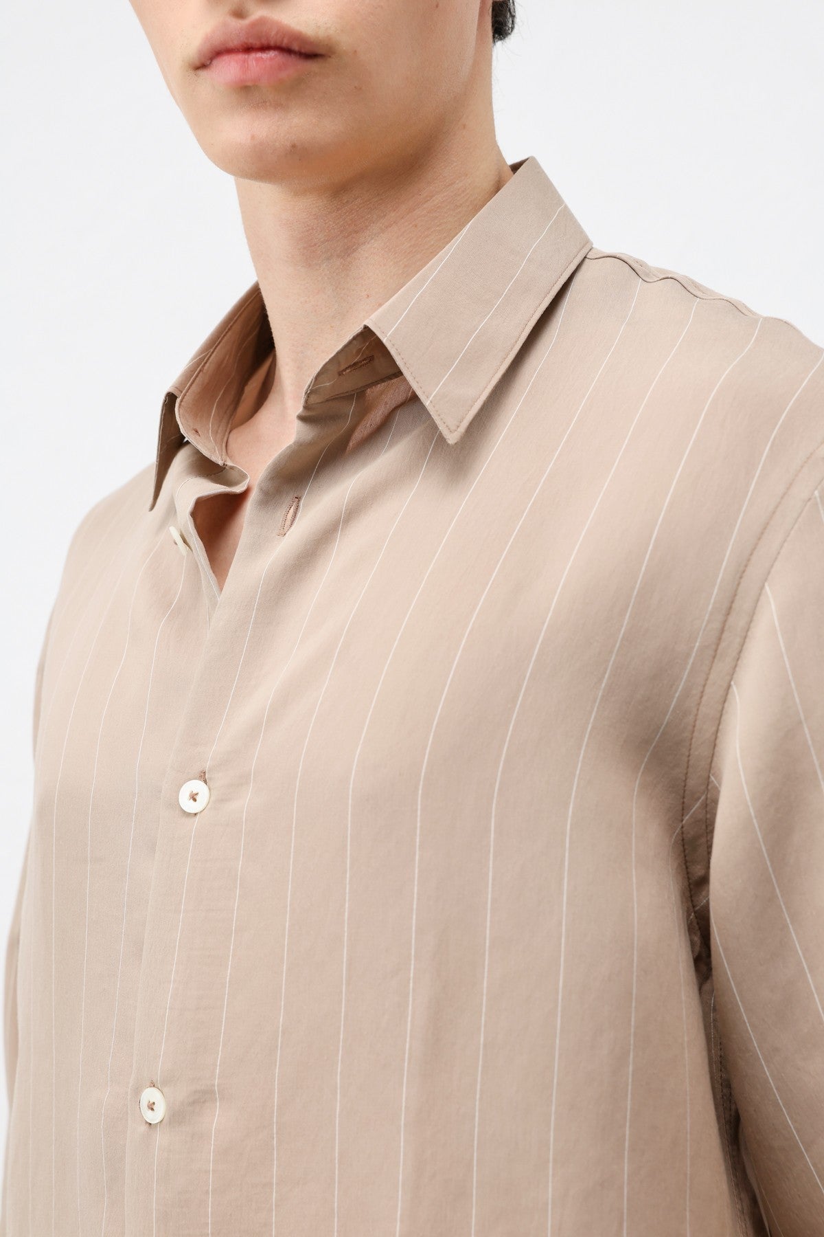 Antioch Men's Striped Shirt with Modal Blend