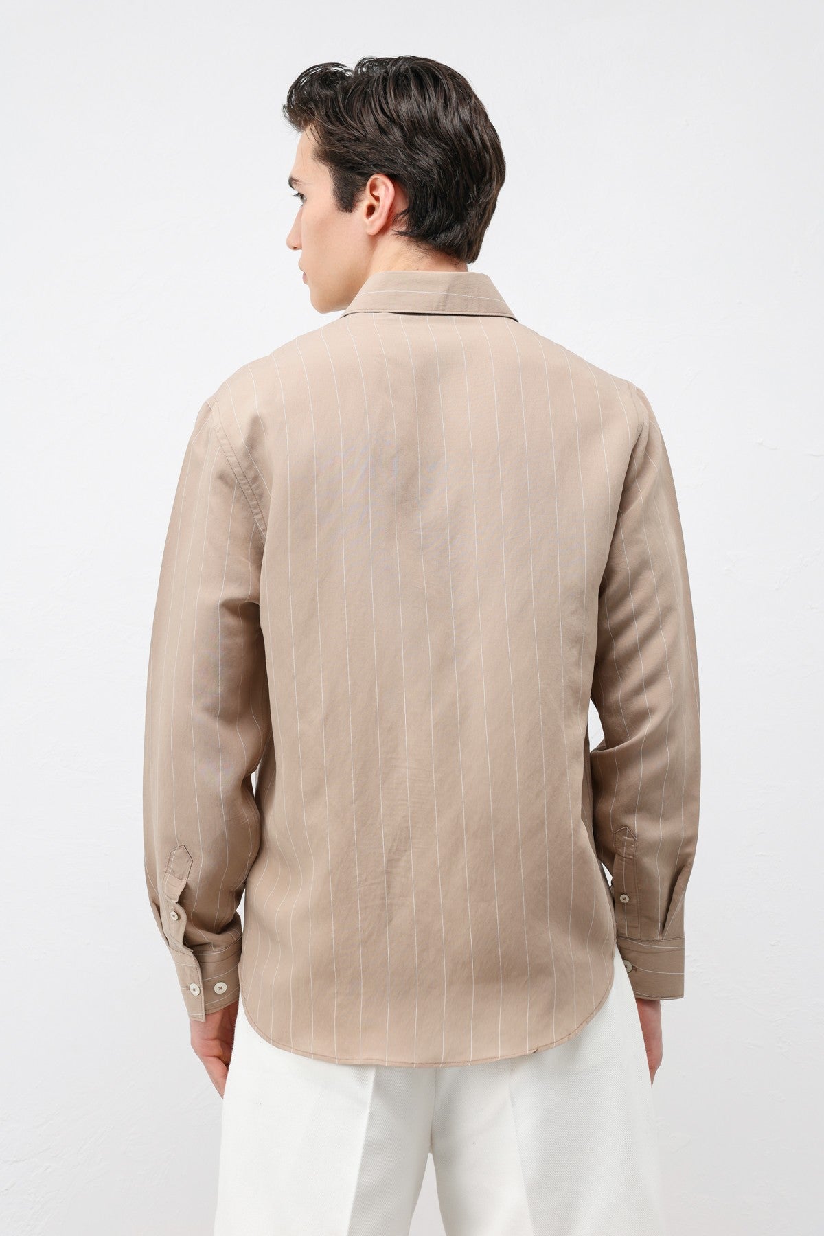 Antioch Men's Striped Shirt with Modal Blend