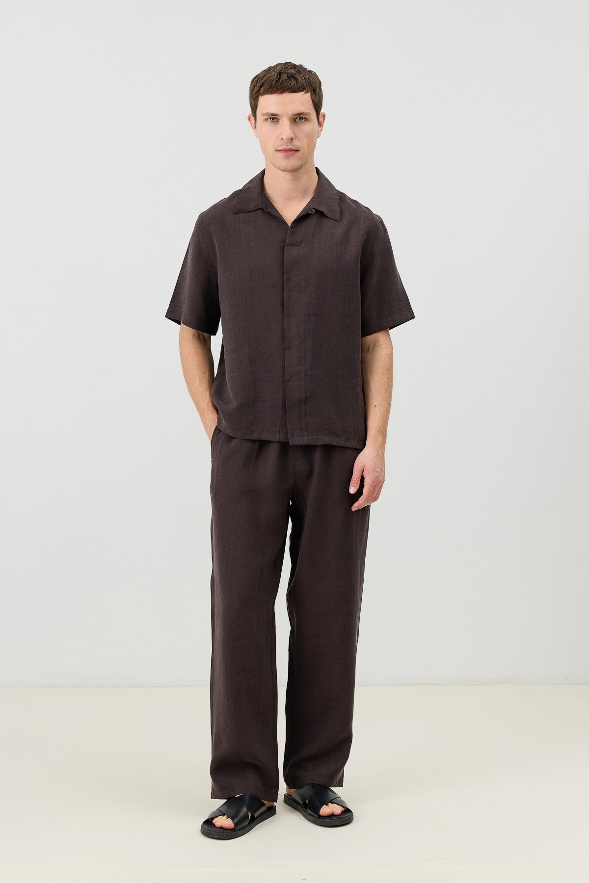 Antioch Lyocell-Blend Hidden-Button Men's Shirt