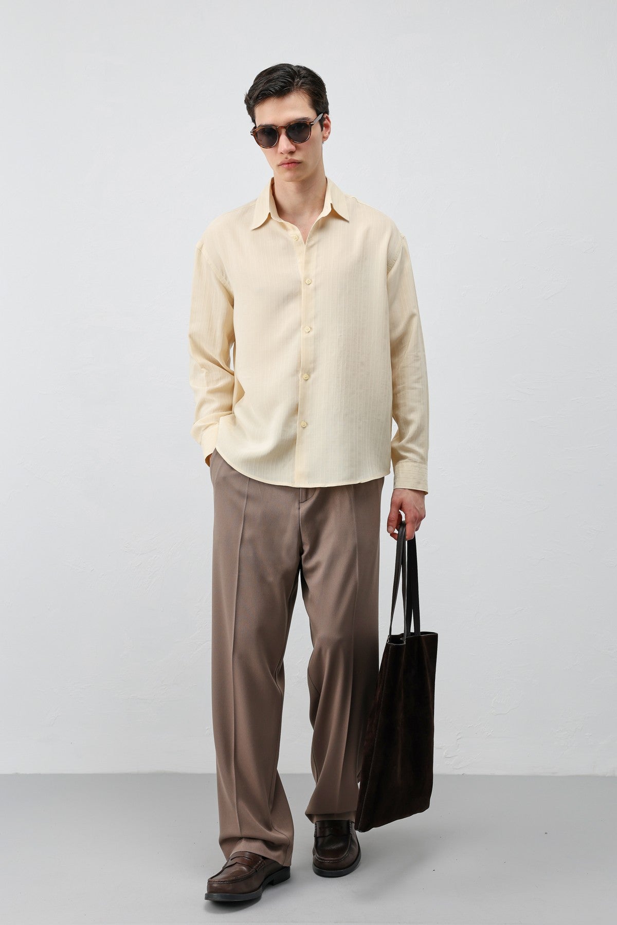 Antioch 100% Lyocell Striped Men's Shirt