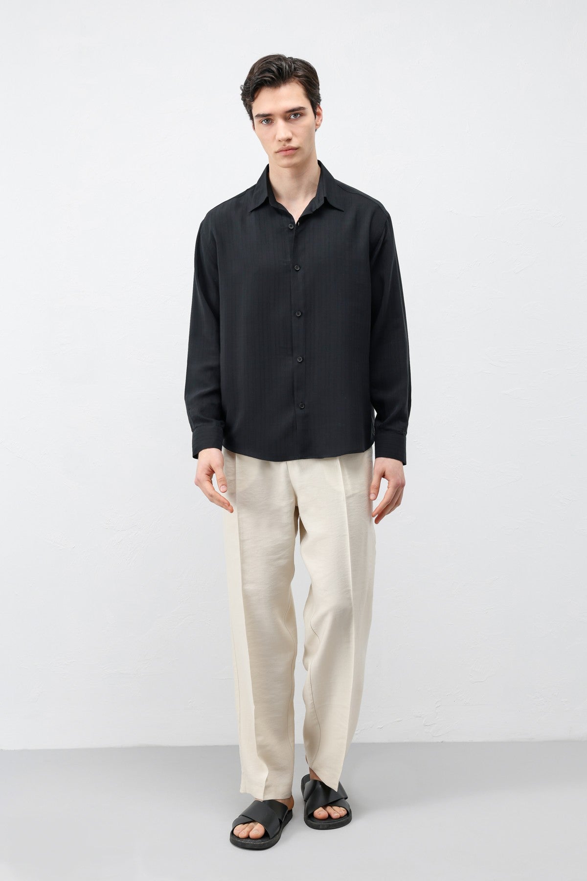 Antioch 100% Lyocell Striped Men's Shirt