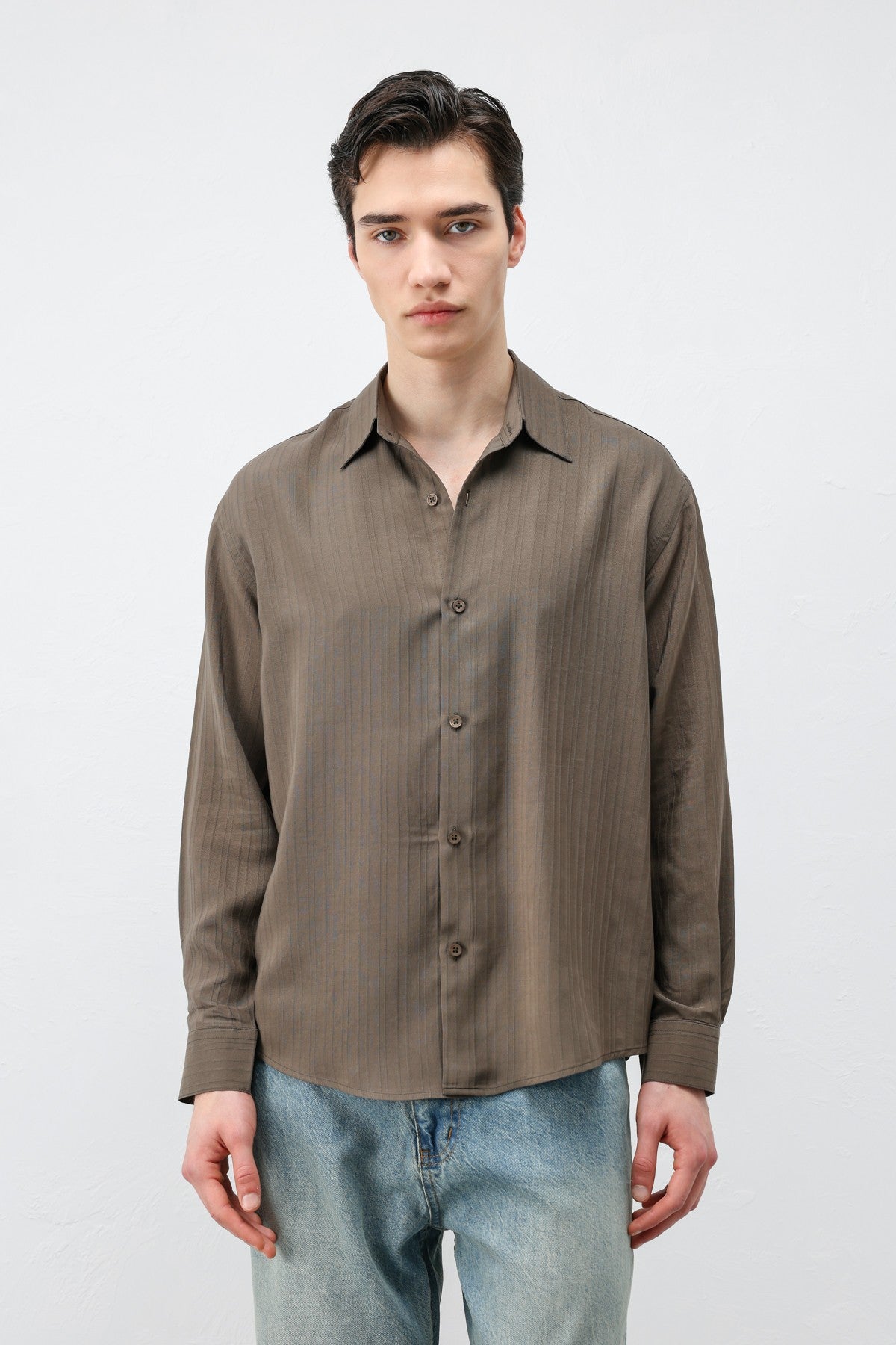 Antioch 100% Lyocell Striped Men's Shirt