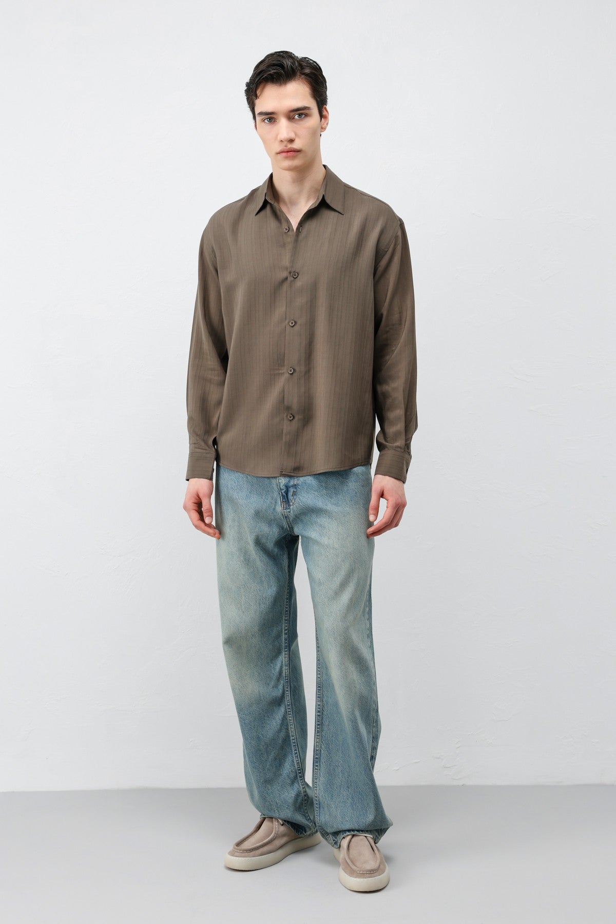 Antioch 100% Lyocell Striped Men's Shirt