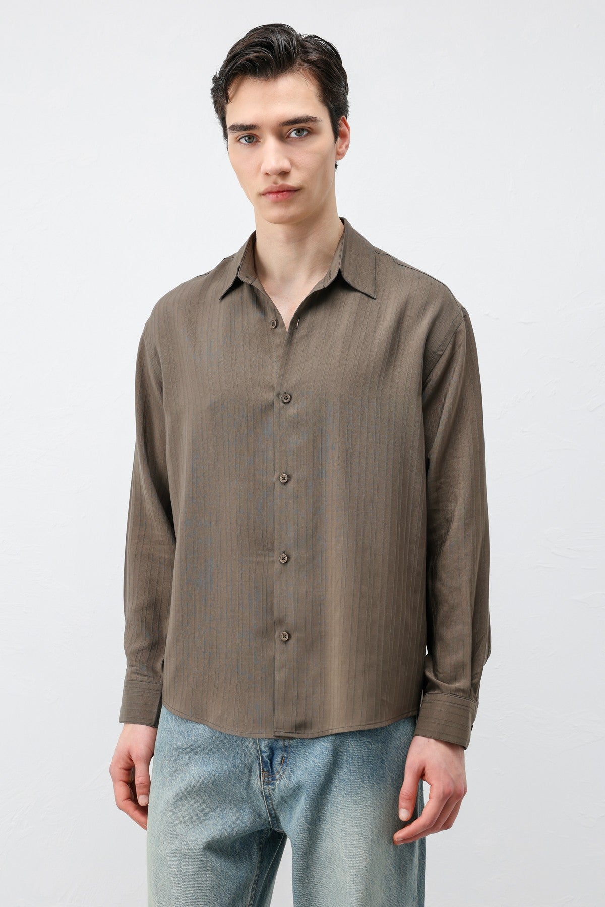 Antioch 100% Lyocell Striped Men's Shirt