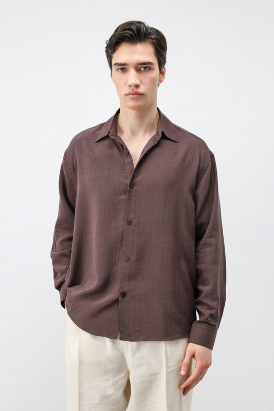 Antioch 100% Lyocell Striped Men's Shirt