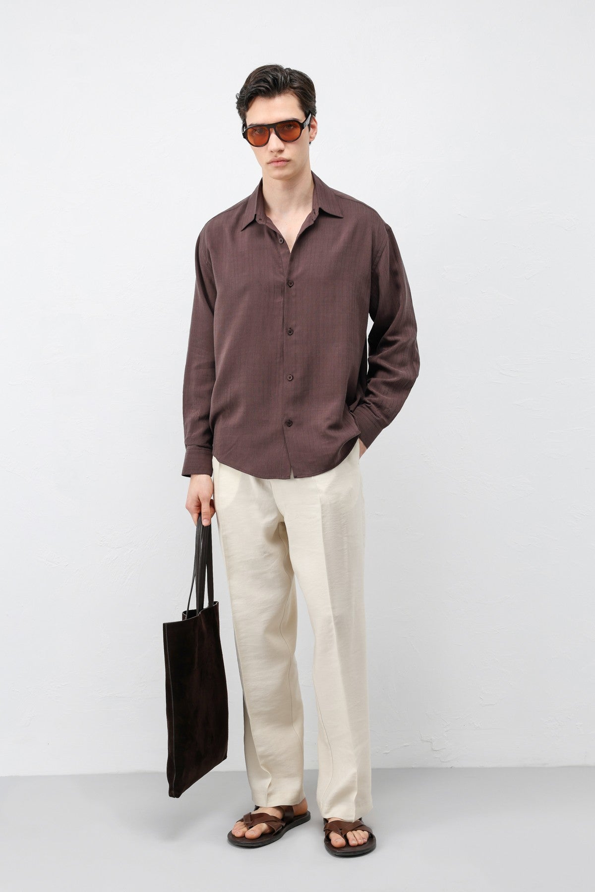 Antioch 100% Lyocell Striped Men's Shirt