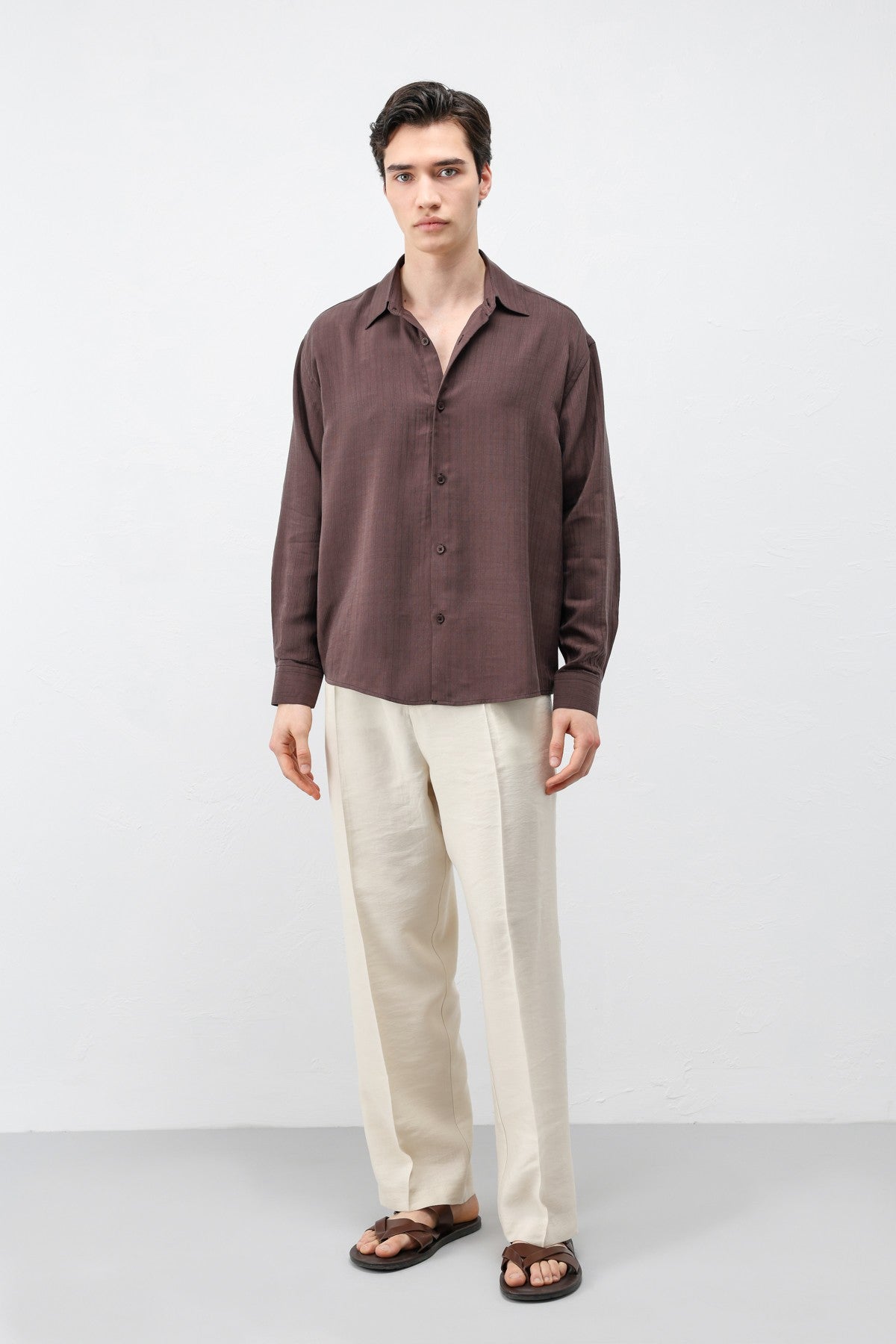Antioch 100% Lyocell Striped Men's Shirt