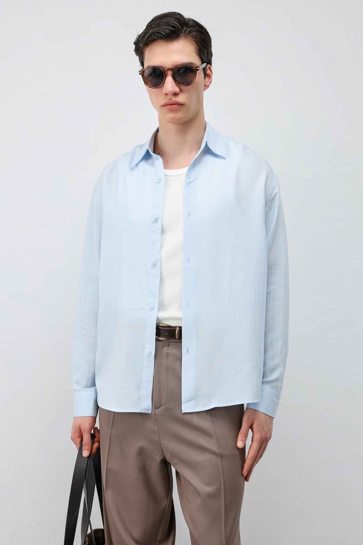 Antioch 100% Lyocell Striped Men's Shirt