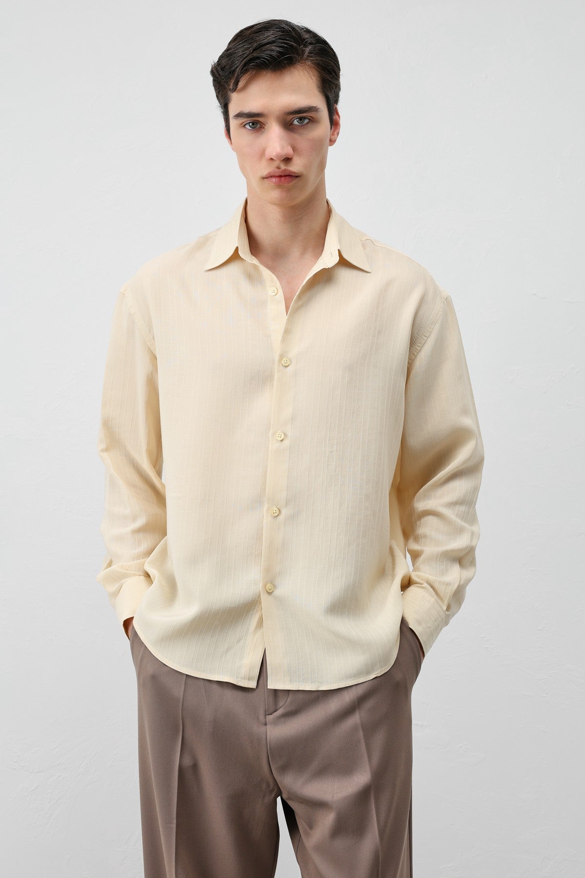 Antioch 100% Lyocell Striped Men's Shirt