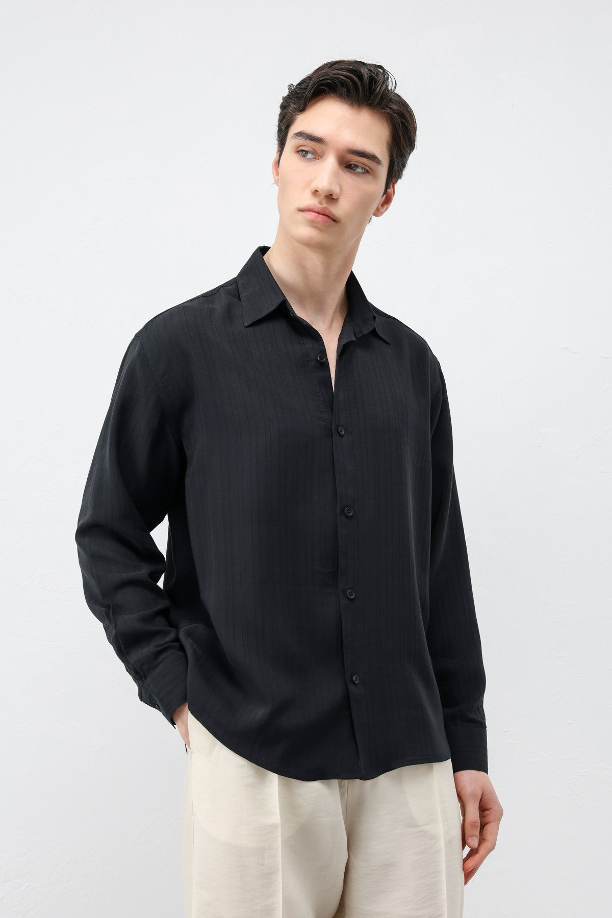 Antioch 100% Lyocell Striped Men's Shirt