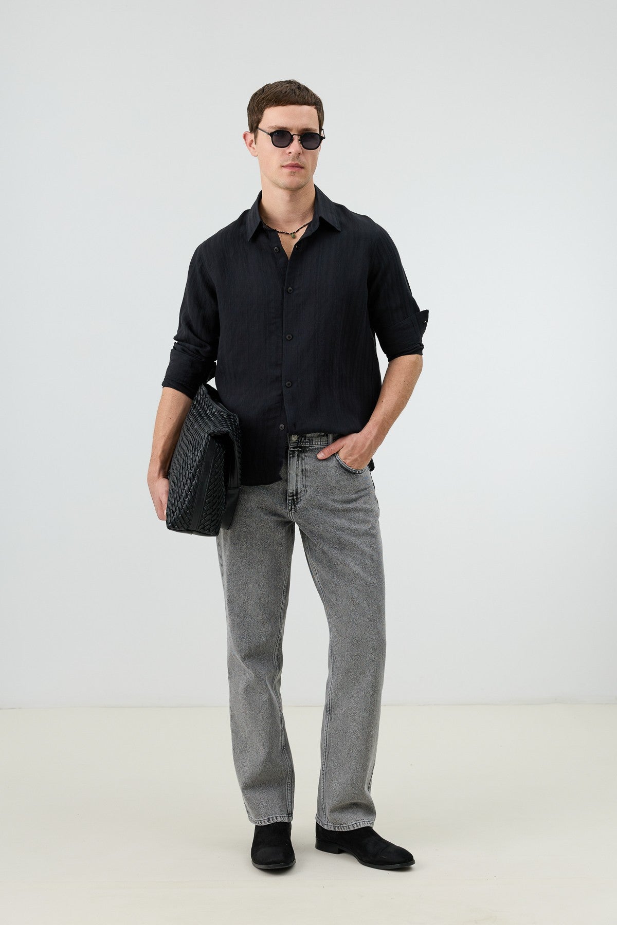 Men's Striped Shirt with Modal Blend