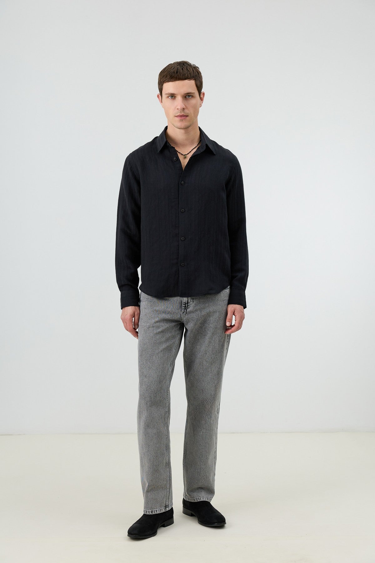 Men's Striped Shirt with Modal Blend