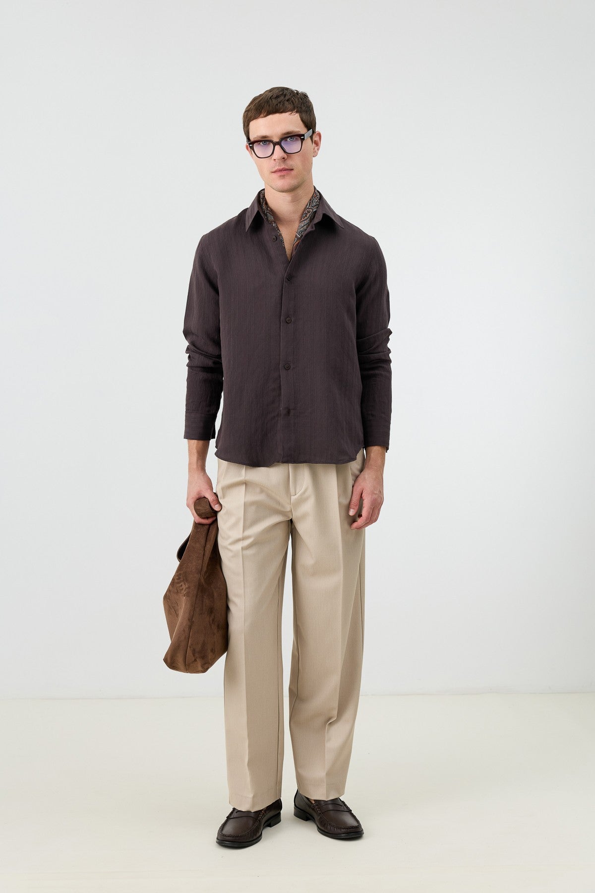 Men's Striped Shirt with Modal Blend