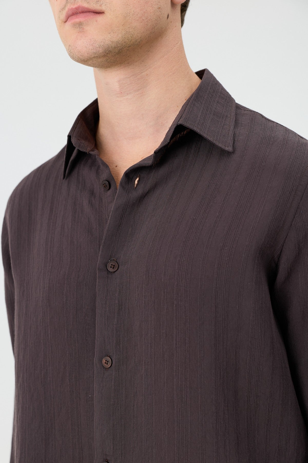 Men's Striped Shirt with Modal Blend