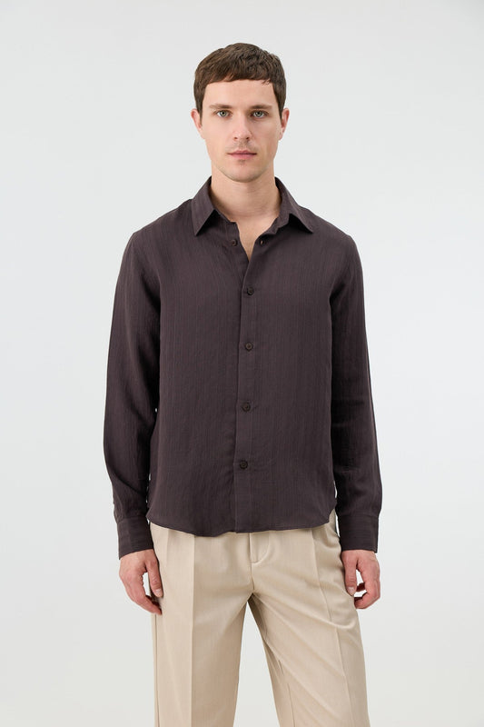 Men's Striped Shirt with Modal Blend